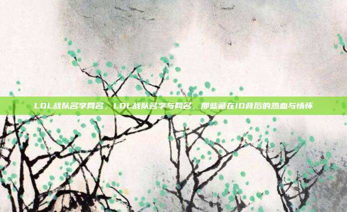 LOL战队名字网名，LOL战队名字与网名，那些藏在ID背后的热血与情怀