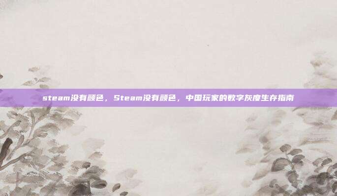 steam没有颜色，Steam没有颜色，中国玩家的数字灰度生存指南