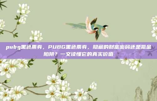 pubg黑色票券，PUBG黑色票券，隐藏的财富密码还是氪金陷阱？一文读懂它的真实价值