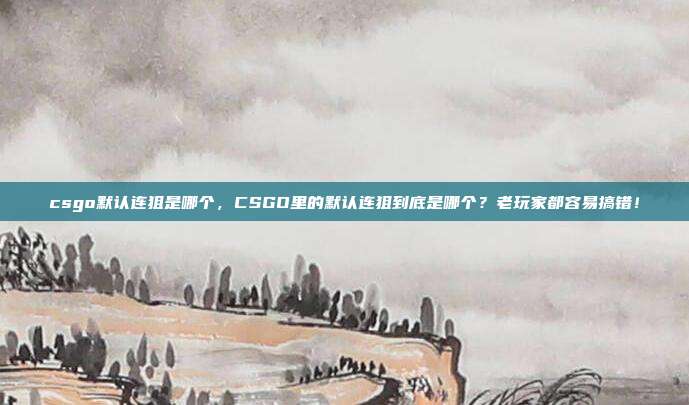 csgo默认连狙是哪个，CSGO里的默认连狙到底是哪个？老玩家都容易搞错！