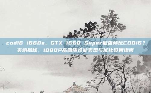 cod16 1660s，GTX 1660 Super能否畅玩COD16？实测揭秘，1080P高画质性能表现与优化设置指南