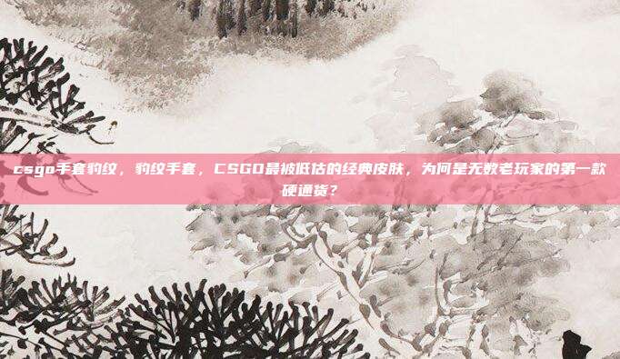 csgo手套豹纹,豹纹手套,CSGO最被低估的经典皮肤,为何是无数老玩家的第一款硬通货?
