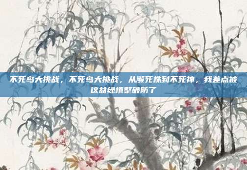 不死鸟大挑战,不死鸟大挑战,从濒死株到不死神,我差点被这盆绿植整破防了