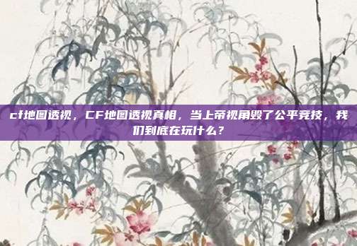 cf地图透视，CF地图透视真相，当上帝视角毁了公平竞技，我们到底在玩什么？
