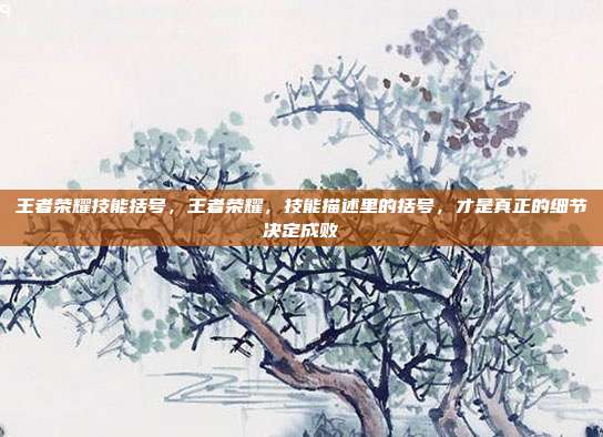王者荣耀技能括号,王者荣耀,技能描述里的括号,才是真正的细节决定成败