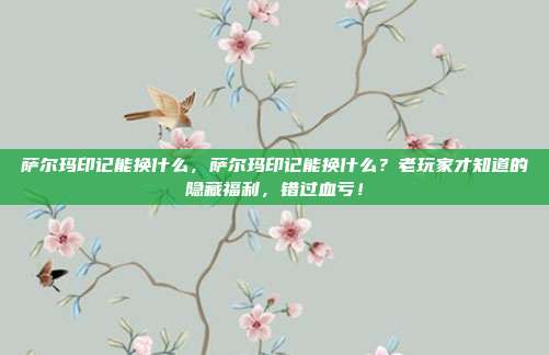 萨尔玛印记能换什么,萨尔玛印记能换什么?老玩家才知道的隐藏福利,错过血亏!