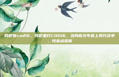 网吧有cod16,网吧里打COD16,当网瘾少年遇上现代战争,我差点泪崩