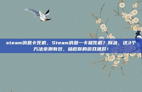 steam消息卡死机,Steam消息一卡就死机?别急,这3个方法亲测有效,拯救你的游戏派对!