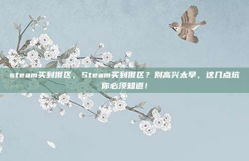 steam买到俄区,Steam买到俄区?别高兴太早,这几点坑你必须知道!