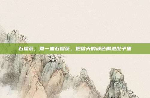 石榴茶,煮一壶石榴茶,把秋天的颜色喝进肚子里