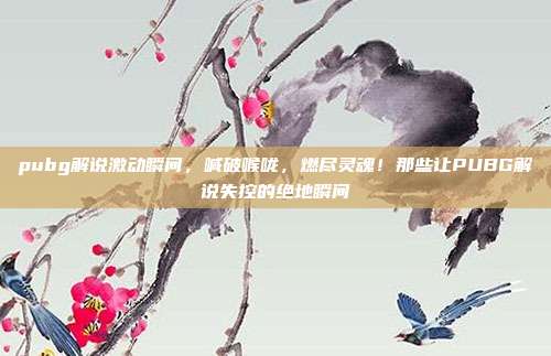 pubg解说激动瞬间,喊破喉咙,燃尽灵魂!那些让PUBG解说失控的绝地瞬间