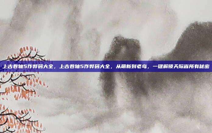 上古卷轴5作弊码大全，上古卷轴5作弊码大全，从萌新到老鸟，一键解锁天际省所有秘密