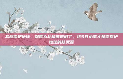 怎样保护地球,别再为北极熊流泪了,这5件小事才是你保护地球的核武器