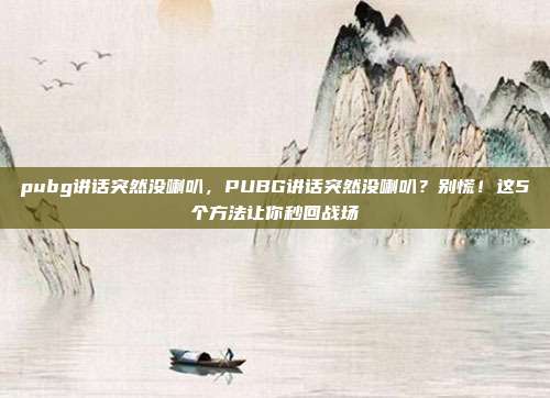 pubg讲话突然没喇叭,PUBG讲话突然没喇叭?别慌!这5个方法让你秒回战场