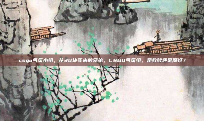 csgo气氛小组,花30块买来的兄弟,CSGO气氛组,是救赎还是魔怔?