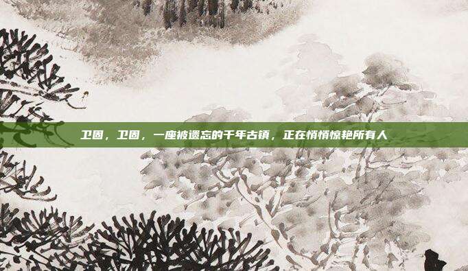 卫固,卫固,一座被遗忘的千年古镇,正在悄悄惊艳所有人