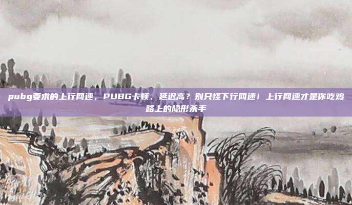 pubg要求的上行网速,PUBG卡顿、延迟高?别只怪下行网速!上行网速才是你吃鸡路上的隐形杀手