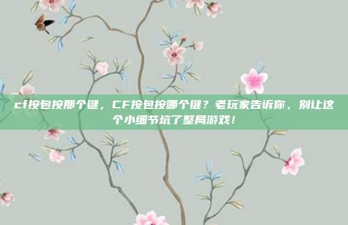 cf按包按那个键,CF按包按哪个键?老玩家告诉你,别让这个小细节坑了整局游戏!