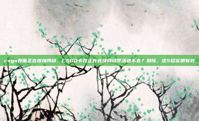 csgo界面正在连接网络，CSGO卡在正在连接网络死活进不去？别慌，这5招实测有效