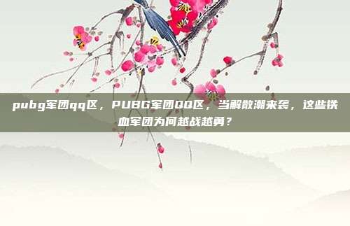pubg军团qq区,PUBG军团QQ区,当解散潮来袭,这些铁血军团为何越战越勇?