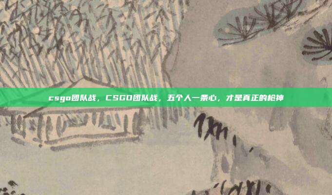 csgo团队战,CSGO团队战,五个人一条心,才是真正的枪神