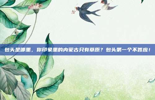 包头是哪里，你印象里的内蒙古只有草原？包头第一个不答应！