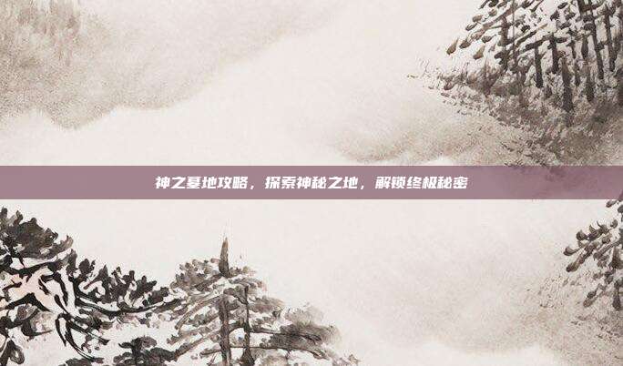 神之墓地攻略，探索神秘之地，解锁终极秘密