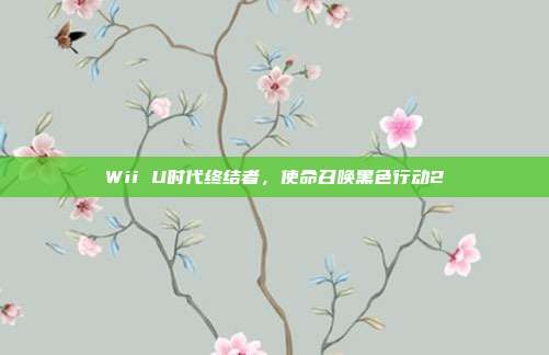 Wii U时代终结者，使命召唤黑色行动2