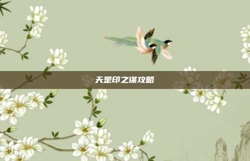 天罡印之谋攻略