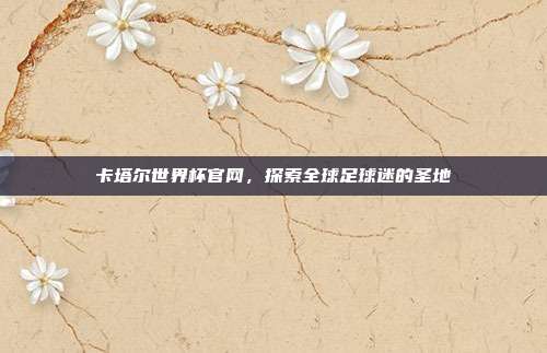 卡塔尔世界杯官网,探索全球足球迷的圣地