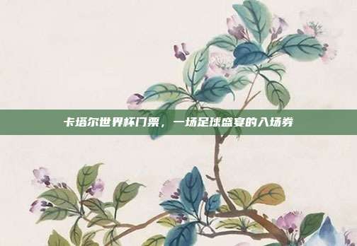 卡塔尔世界杯门票,一场足球盛宴的入场券