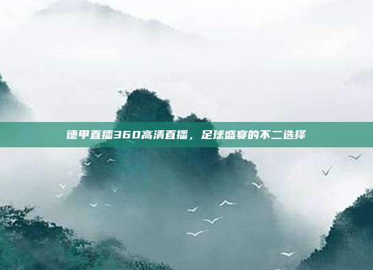 德甲直播360高清直播,足球盛宴的不二选择