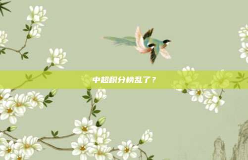 中超积分榜乱了?
