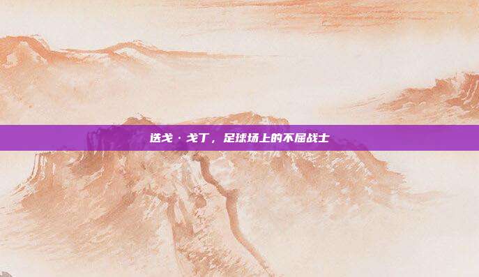 迭戈·戈丁,足球场上的不屈战士
