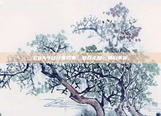CBA今日比赛结果，激战正酣，精彩不断