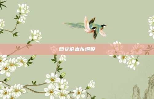 郭艾伦宣布退役