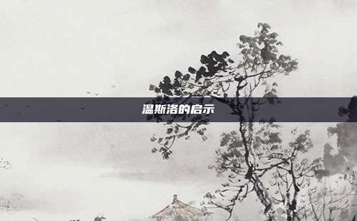 温斯洛的启示