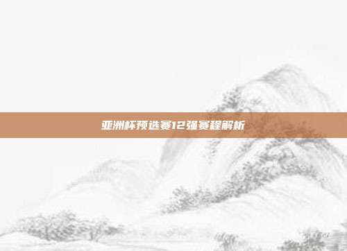 亚洲杯预选赛12强赛程解析
