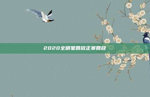 2020全明星回放正赛回放