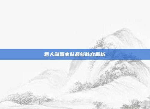 意大利国家队最新阵容解析