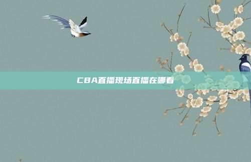 CBA直播现场直播在哪看