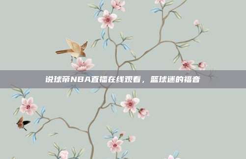 说球帝NBA直播在线观看，篮球迷的福音