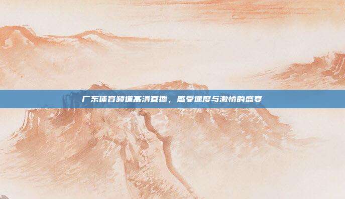 广东体育频道高清直播,感受速度与激情的盛宴