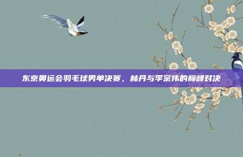 东京奥运会羽毛球男单决赛，林丹与李宗伟的巅峰对决