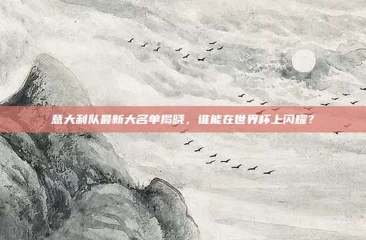 意大利队最新大名单揭晓,谁能在世界杯上闪耀?