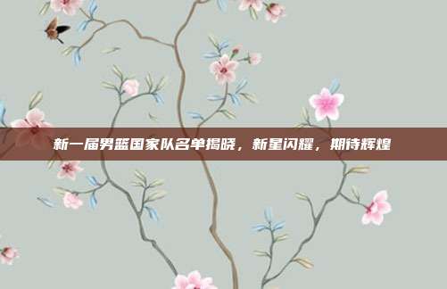 新一届男篮国家队名单揭晓,新星闪耀,期待辉煌