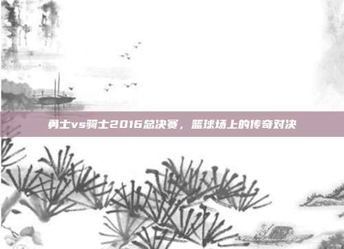 勇士vs骑士2016总决赛,篮球场上的传奇对决