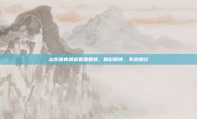 山东体育频道直播回放,精彩瞬间,不容错过