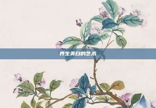 养生美白的艺术