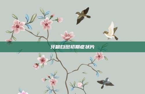 牙龈白斑初期症状片